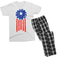 Old World American Flag Men's T-shirt Pajama Set | Artistshot