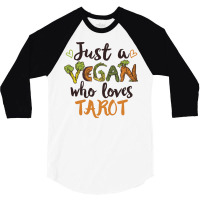 Just A Vegan Who Loves Tarot Gift Boy 3/4 Sleeve Shirt | Artistshot