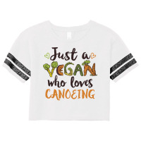 Just A Vegan Who Loves Canoeing Gift Summer Scorecard Crop Tee | Artistshot