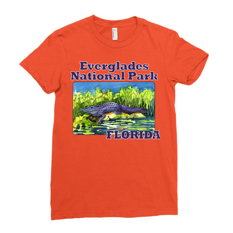 Everglades National Park Florida Retro Ladies Fitted T-Shirt by brenzanohi | Artistshot