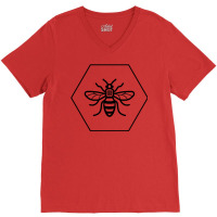 Manchester Bee V-neck Tee | Artistshot