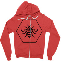 Manchester Bee Zipper Hoodie | Artistshot