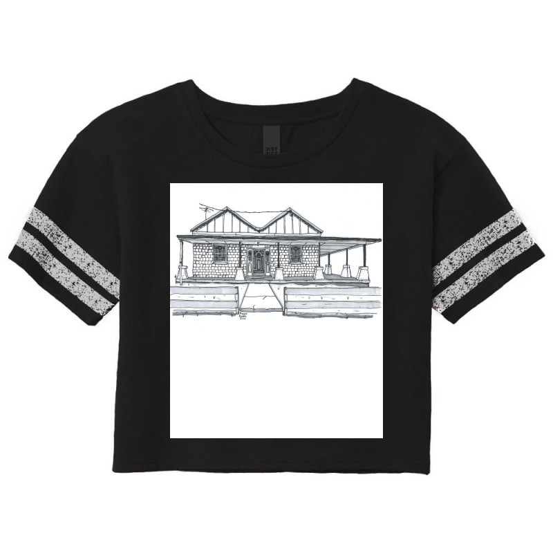 Australian Brick Homestead Old House Pen Ink Greys Scorecard Crop Tee by horgmosikaru | Artistshot