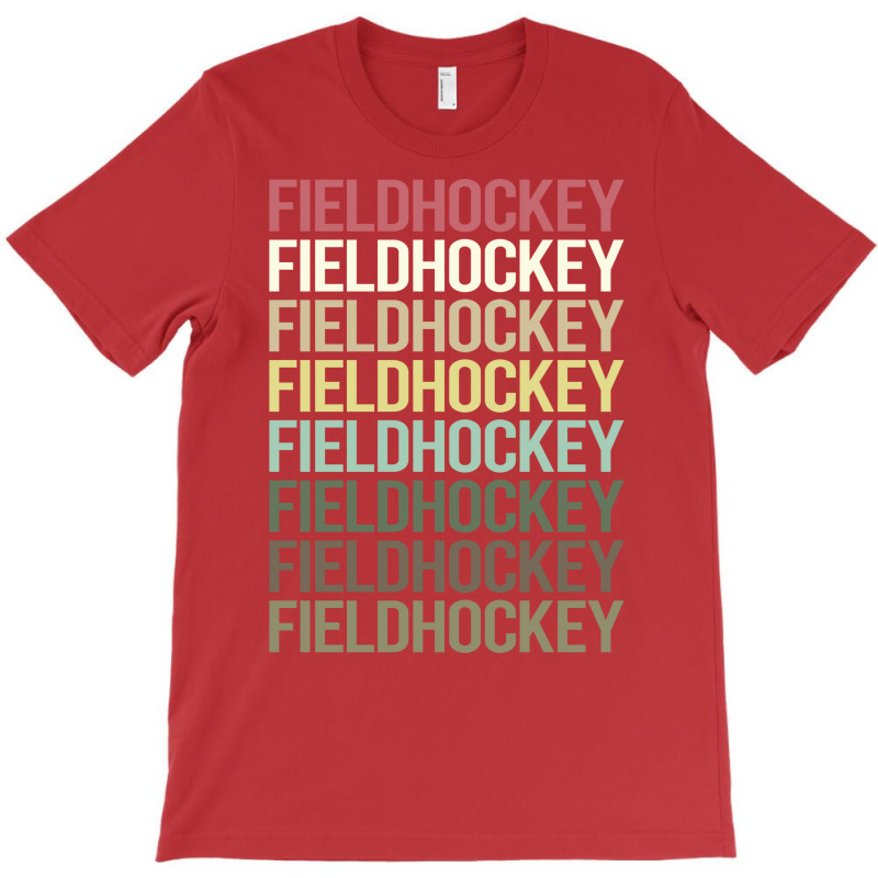 Colorful Text Field Hockey Vintage T-Shirt by abataymunaevj | Artistshot