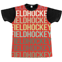 Colorful Text Field Hockey Vintage Graphic T-shirt | Artistshot