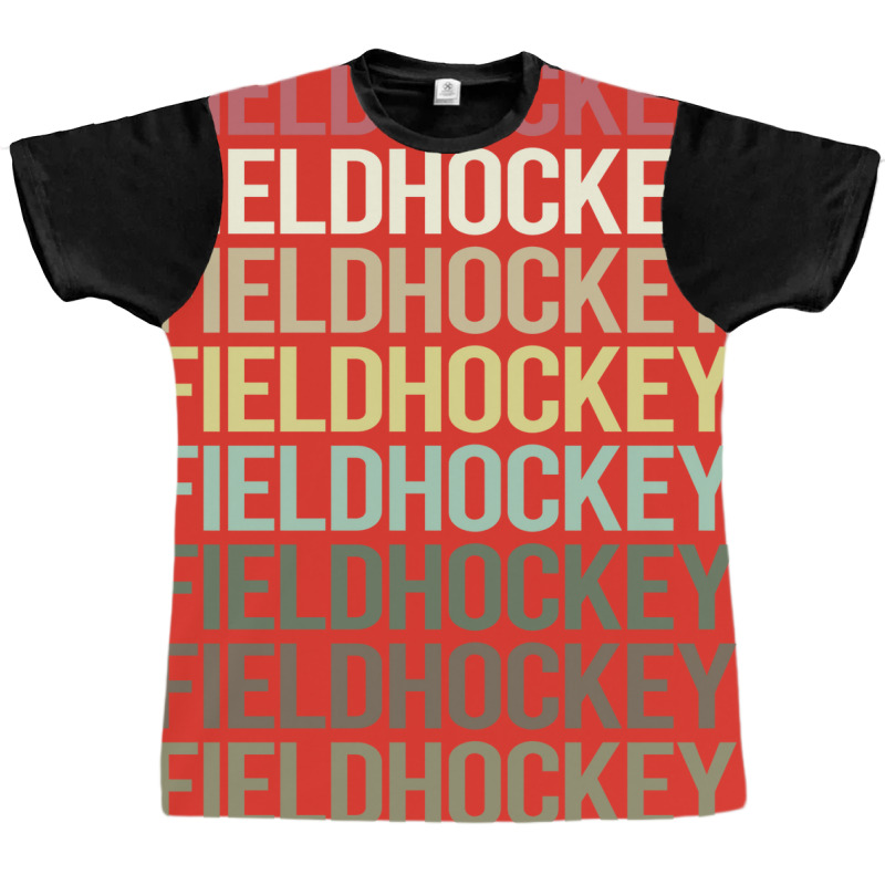 Colorful Text Field Hockey Vintage Graphic T-shirt by abataymunaevj | Artistshot