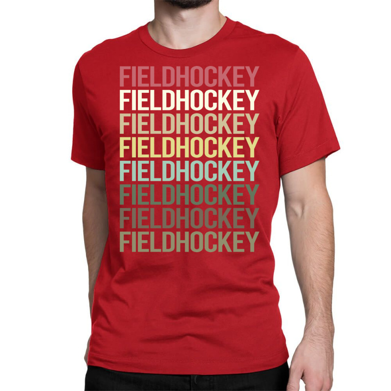 Colorful Text Field Hockey Vintage Classic T-shirt by abataymunaevj | Artistshot