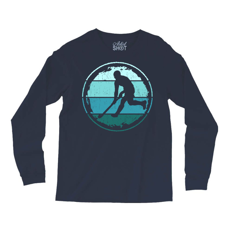 Field Hockey Player Vintage Hockey Retro Long Sleeve Shirts by abataymunaevj | Artistshot