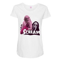 Scream With Girl Maternity Scoop Neck T-shirt | Artistshot