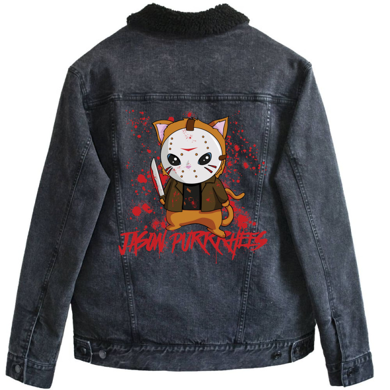 Jason Purrrhees Unisex Sherpa-lined Denim Jacket | Artistshot