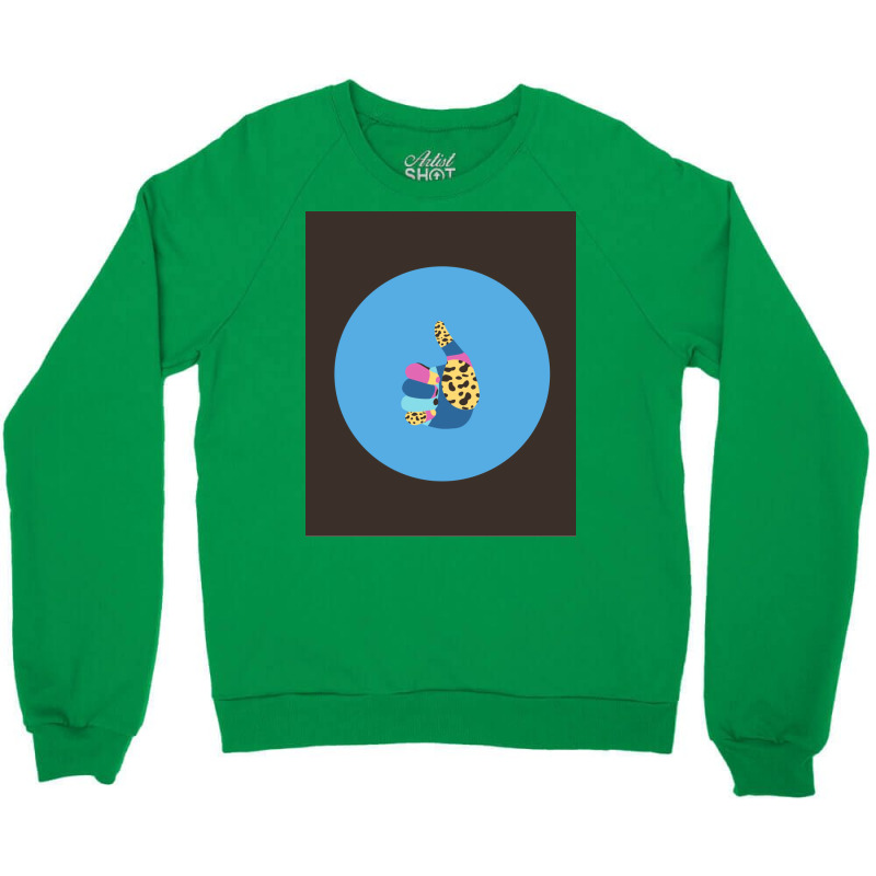 Hand Green Crewneck Sweatshirt by lorinealazem3 | Artistshot