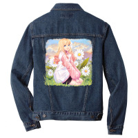 Flower Field Xi Yui Red Men Denim Jacket | Artistshot