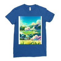 Field Of Colors Cute Ladies Fitted T-shirt | Artistshot