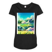 Field Of Colors Cute Maternity Scoop Neck T-shirt | Artistshot