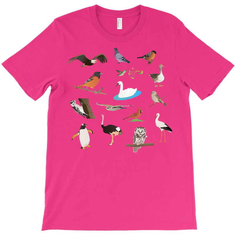 Various Birds Red T-shirt | Artistshot