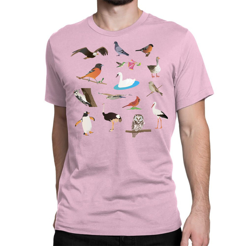 Various Birds Red Classic T-shirt | Artistshot