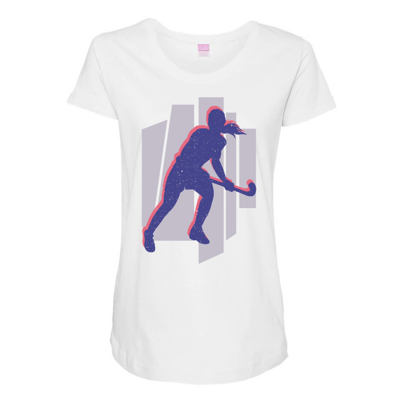 Field Hockey Kids Hockey Player Stars Maternity Scoop Neck T-shirt by fostaraarama | Artistshot