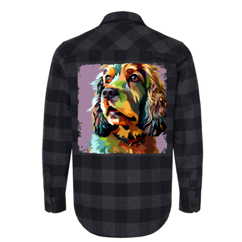 Field Spaniel Pop Art Dog Lover Gifts Girl Flannel Shirt by piltoroseros | Artistshot