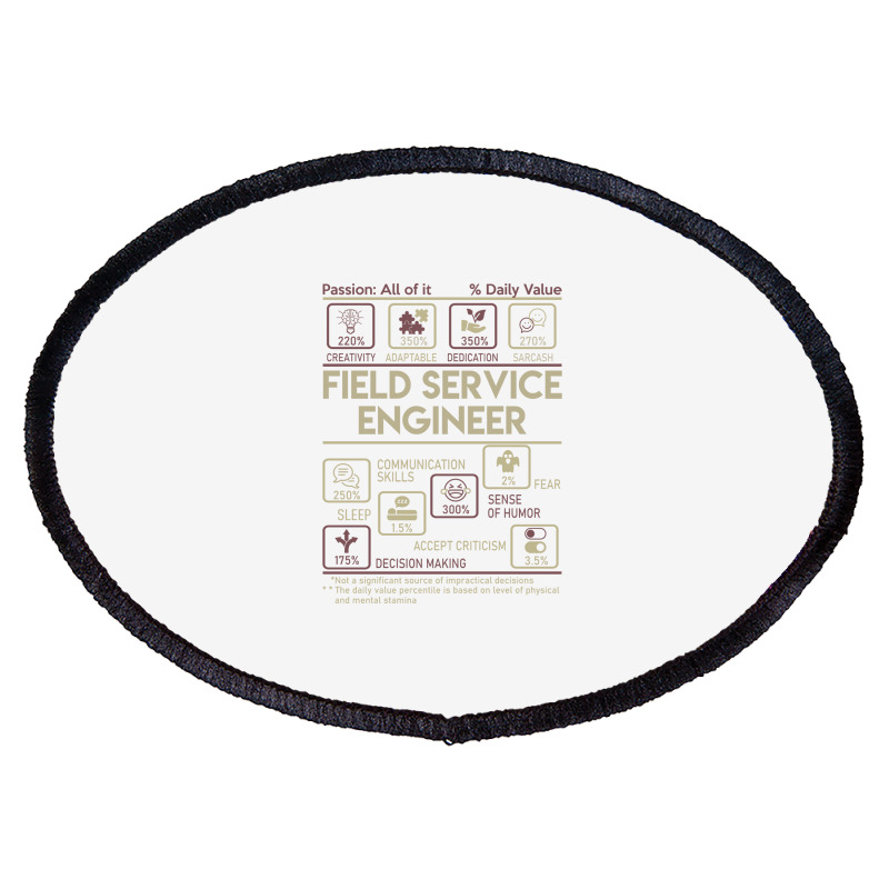 Field Service Engineer T  Multitasking Daily Value Oval Patch | Artistshot