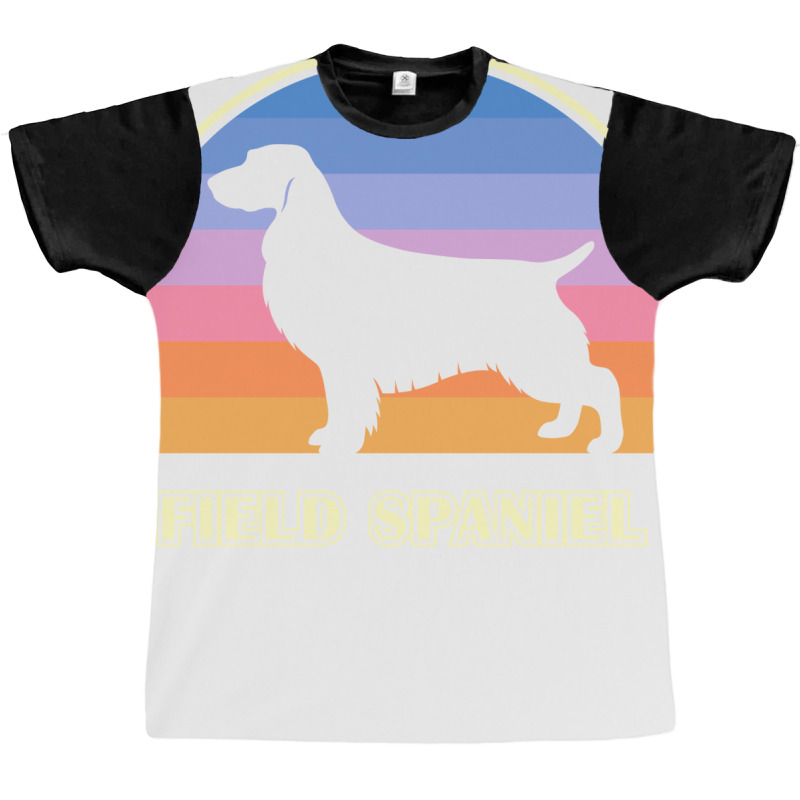 Field Spaniel Vintage Sunset Dog Cute Graphic T-shirt by boekelhulumn | Artistshot