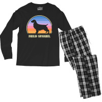 Field Spaniel Vintage Sunset Dog Cute Men's Long Sleeve Pajama Set | Artistshot