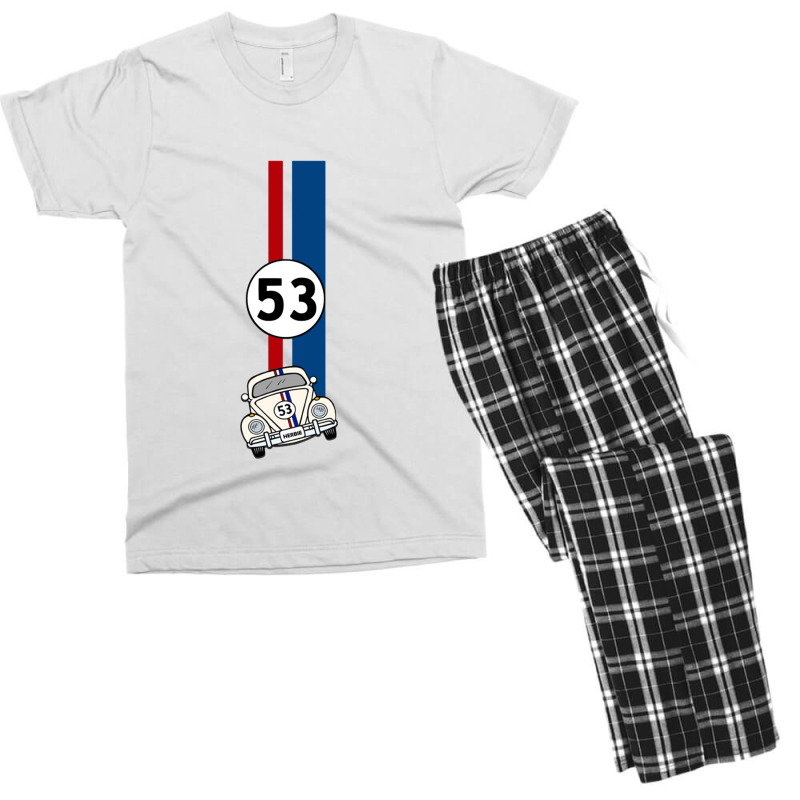 Herbie Vintage Look 53 Car Race Number Men's T-shirt Pajama Set by Ella E | Artistshot