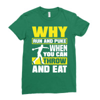 Discus Throwing Discus Thrower Track And Field Why Ladies Fitted T-shirt | Artistshot