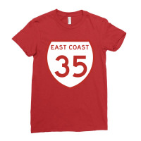 Highway 35 East Coast Ladies Fitted T-shirt | Artistshot