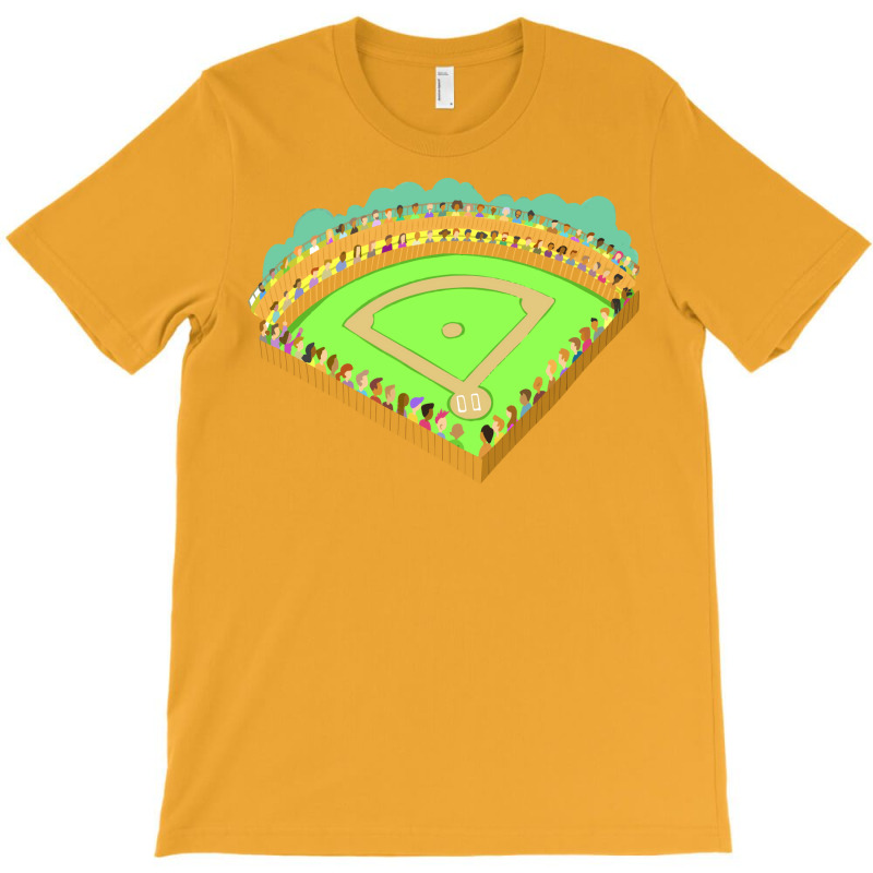 Baseball Field With Spectators In The Stands Yello T-Shirt by azapogosw | Artistshot