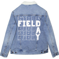 Field Day 2022 For School Teachers Kids And Family Unisex Sherpa-lined Denim Jacket | Artistshot