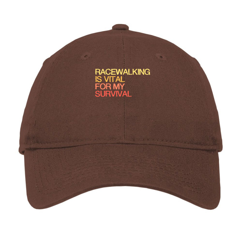 Racewalking Is Vital For My Survival Quote Adjustable Cap by holmerguiyabx | Artistshot