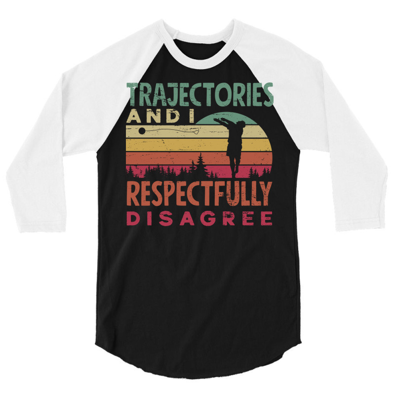 Track And Field Hammer Throwing Trajectories And I 3/4 Sleeve Shirt | Artistshot