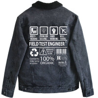 Field Test Engineer T  Multitasking Certified Job Unisex Sherpa-lined Denim Jacket | Artistshot