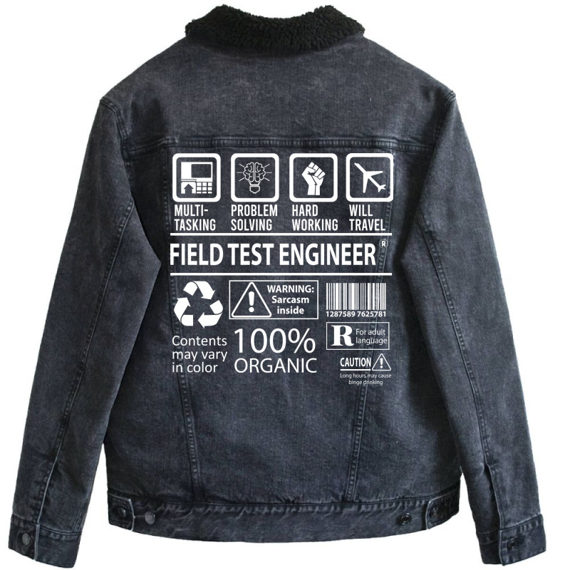 Field Test Engineer T  Multitasking Certified Job Unisex Sherpa-Lined Denim Jacket by azapogosw | Artistshot