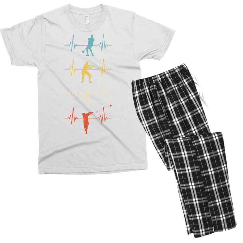 Track And Field Hammer Throwing Thrower Heartbeat Men's T-shirt Pajama Set by ulluqebaduza3 | Artistshot