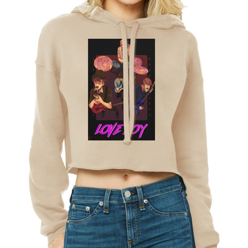 Lovejoy - Minimalist Amateur Concert Cropped Hoodie by barnedavid | Artistshot