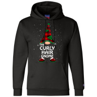 Curly Hair Gnome Buffalo Plaid Matching Family Chr Champion Hoodie | Artistshot