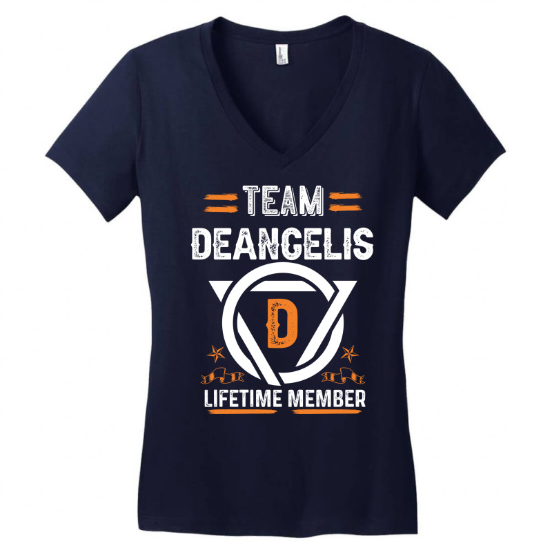 Team Deangelis Lifetime Member Family Name Surname Women's V-Neck T-Shirt by veisahenclb | Artistshot