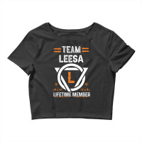 Team Leesa Lifetime Member Family Name Surname Mid Crop Top | Artistshot