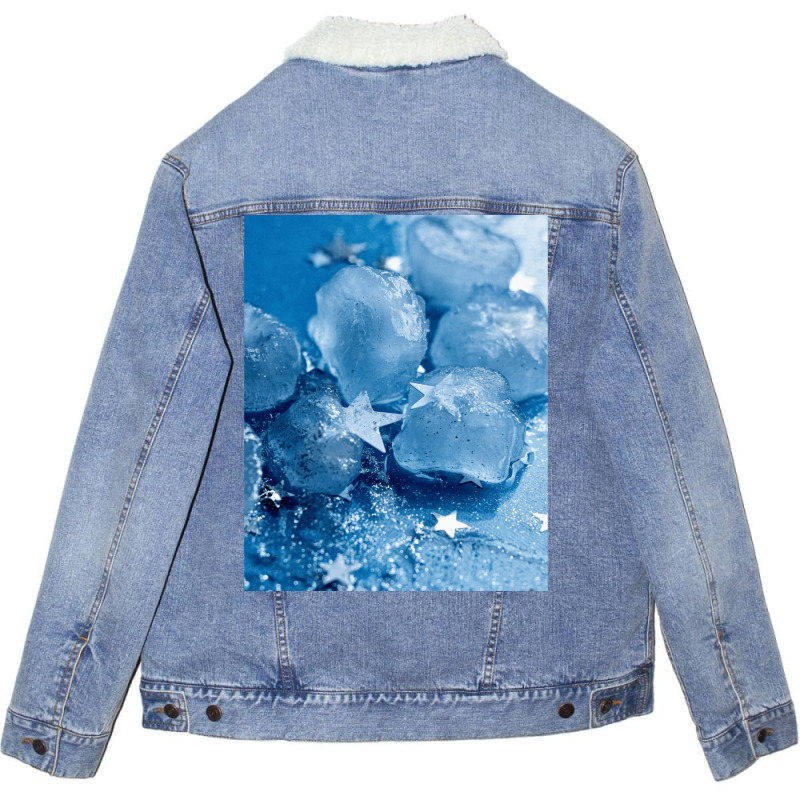 Ice Cubes Unisex Sherpa-Lined Denim Jacket by sivelslebeckl | Artistshot