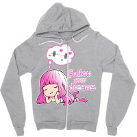 Cute Fitness Girl Quote Nostalgia Zipper Hoodie | Artistshot