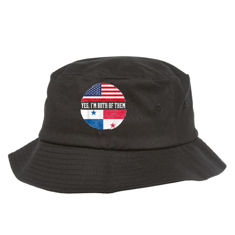 Half American Half Panamanian Usa Flag Panama Heri Bucket Hat by LYNNMWHITE | Artistshot