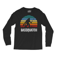 Bassquatch Bass Fishing Sasquatch Vintage Gift Red Long Sleeve Shirts | Artistshot