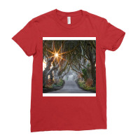 The Dark Hedges  County Antrim  Northern Ireland Ladies Fitted T-shirt | Artistshot