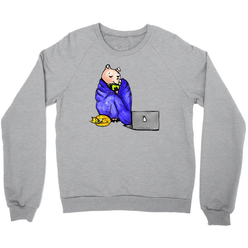 This Little Piggy Stayed Home And Caught Up On Got Crewneck Sweatshirt by lannonchisumn | Artistshot