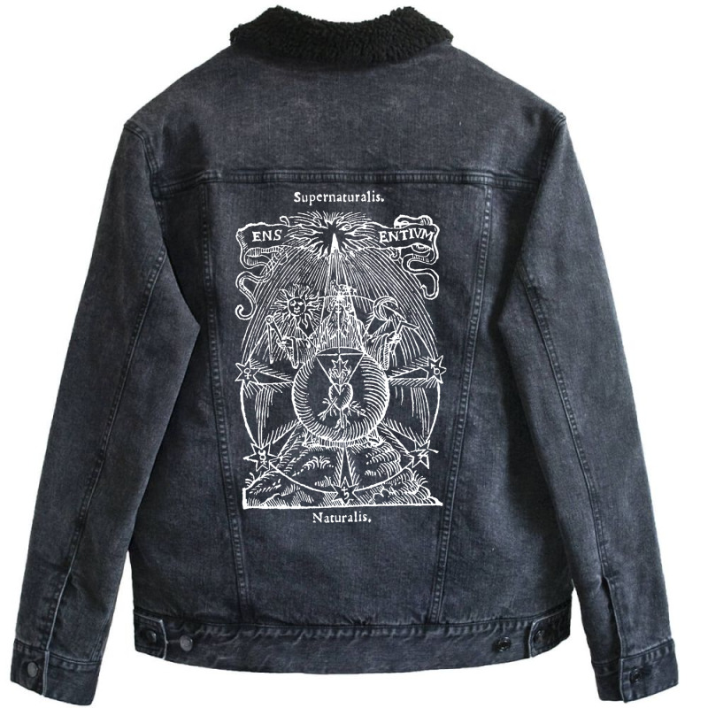 Cabalae Verior Descriptio Unisex Sherpa-lined Denim Jacket | Artistshot