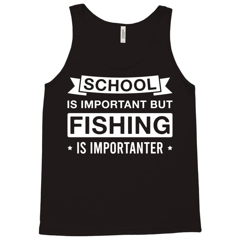 Funny Fishing Is Importanter Fisherman Saying Cute Tank Top by nanedohoomae | Artistshot