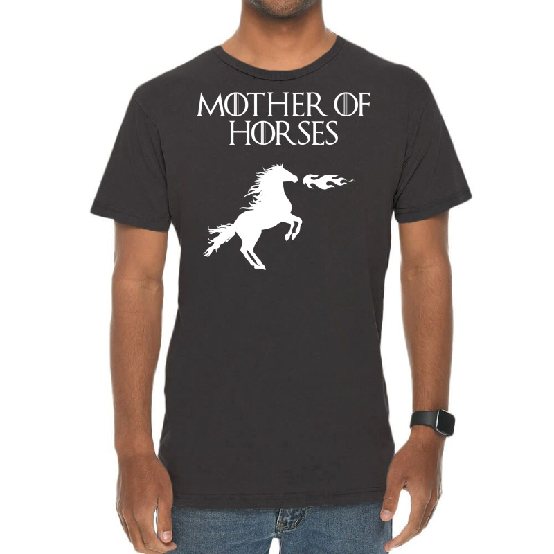 Mother Of Horses (white) Vintage T-Shirt by sivelslebeckl | Artistshot