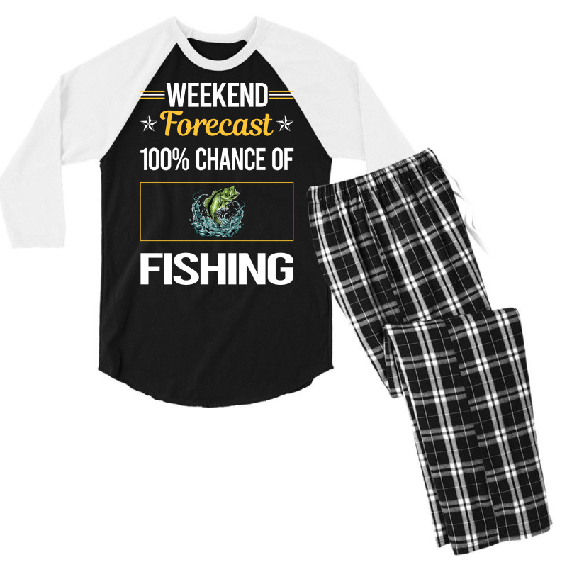 Funny Weekend Fishing Red Men's 3/4 Sleeve Pajama Set by orriabijli6 | Artistshot