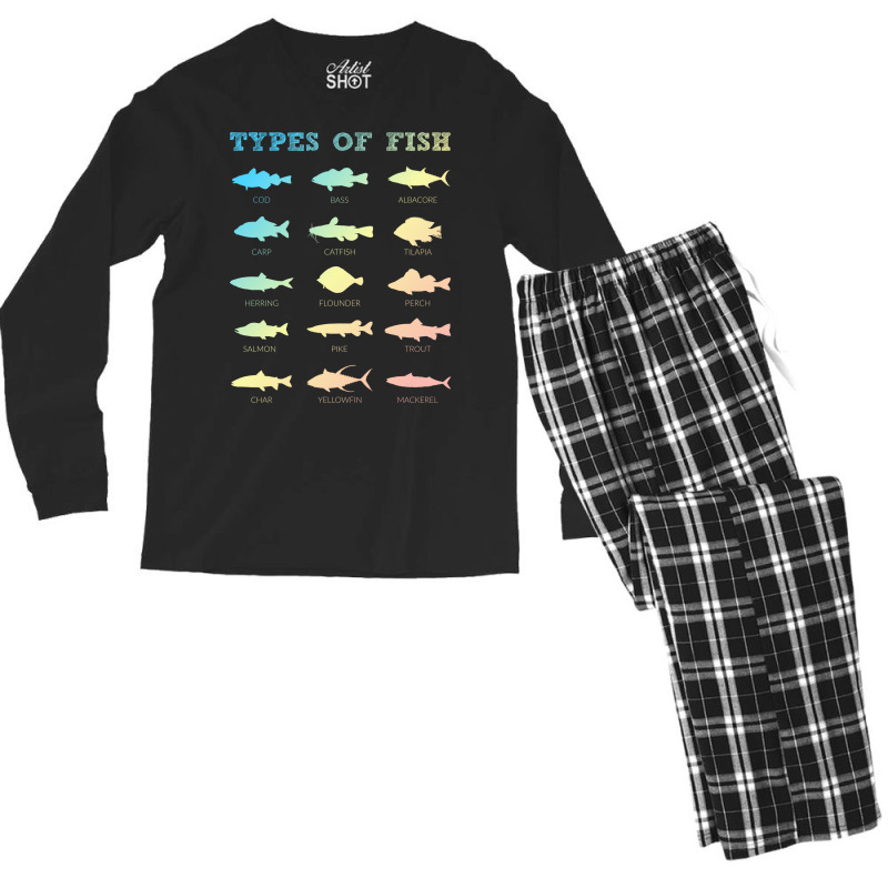 Funny Fisherman Bass Catfish Trout Fishing Lover T Men's Long Sleeve Pajama Set | Artistshot